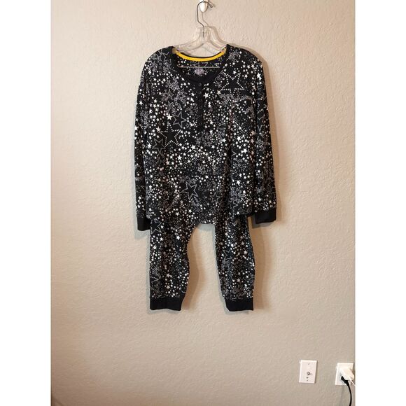 Cudl Duds 2 piece women's pajama set black/white Size XL - Picture 5 of 10